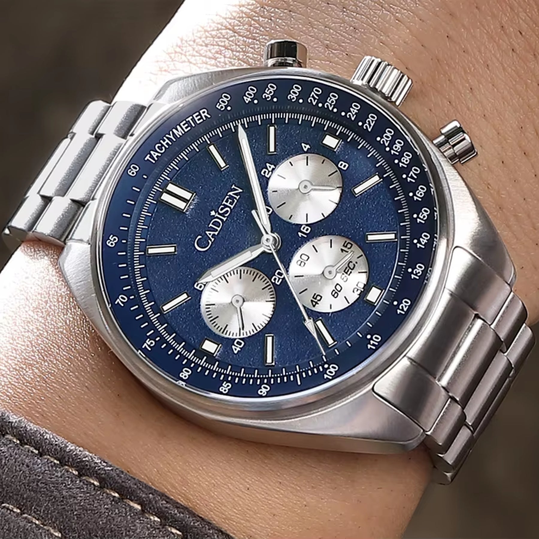 Cadisen Chrono Series Silver Blue
